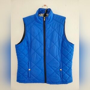 Lauren Ralph Lauren Womens Quilted Puffer Vest In Azure Blue Sz XL